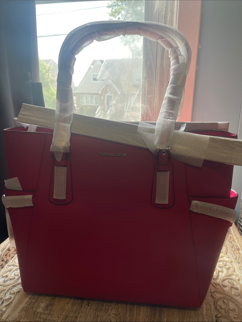 Michael Kors Raspberry Tote Bag
